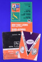 1980 British and I Lions Rugby Programmes (3): v S Africa, 3rd test at Port Elizabeth; v Natal and v