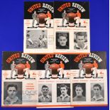 1955/56 Manchester Utd (champions) home programmes v WBA, Everton, Preston NE, Burnley, Bolton