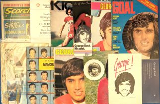 George Best 1983 football visit to Australia with newspaper cuttings, George playing for Osborne