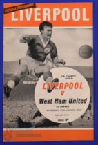 1964 Charity Shield Liverpool v West Ham Utd match programme 15 August 1964; fair/good. (1)