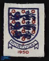 Bert Williams (1920-2014) England & Wolverhampton Wanderers - England embroidered cloth badge v