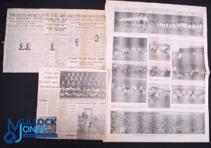 Selected Large Cuttings from NZ and Australian Periodicals, 1930: British and I Lions Tour (Qty):