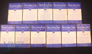 1951/52 Shrewsbury Town Div. 3 (south) home match programmes v Newport County, Bristol Rovers,