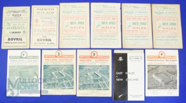 1946-67 NZ, SA and Australia in the UK Rugby Programmes (11): With some duplication: NZ v Wales