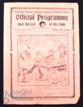 1927/1928 Tottenham Hotspur v Manchester Utd Div. 1 match programme 4 February 1928, 4 pages; centre