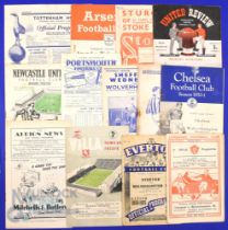 1950/51 Wolverhampton Wanderers away match programmes v Spurs, Stoke City, Liverpool, Aston Villa,