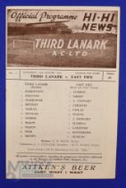 1952/53 Third Lanark v East Fife Scottish League Cup 30 August 1952; good. (1)