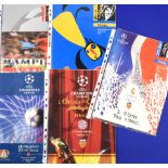 Champions League Cup finals 1998 Juventus v Real Madrid, 1999 Manchester Utd v Bayern Munich, 2000