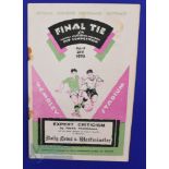 1928 FA Cup Final Blackburn Rovers v Huddersfield Town match programme 21 April 1928 at Wembley;