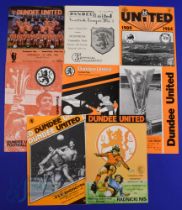 Selection of Dundee Utd home match programmes 1959/60 Montrose, 1970/71 Grasshoppers (Fairs Cup),