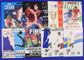 Selection of European Cup Winners Cup finals to include match programmes 1984 Juventus v Porto (