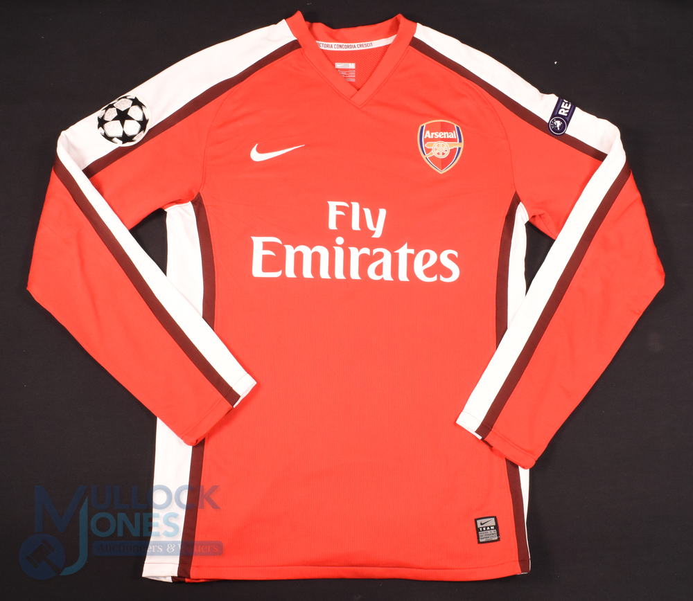 2009/10 Aaron Ramsey No 16 Arsenal match worn home football shirt v AZ Alkmaar 4 Nov 2009, came on