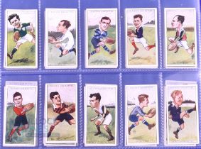 1926 Full Set Player's Rugby and Soccer Cigarette Cards: The complete set of 50, neatly sleeved,