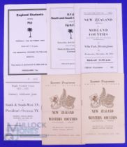 1953-1982 Tourists in the West Country/Mids Rugby Programmes (6): NZ v W Counties (2) and Midland