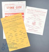1962-63 Stoke City v Rotherham United 29th December 1962 postponed match programme, together with
