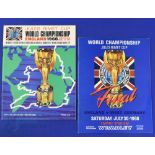 1966 World Cup Final programme England v West Germany 30 July 1966 plus Tournament programme