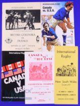 1974-83 Canadian Interest Rugby Programmes (5): Scarce issues, Canada v the USA 1979 (Toronto) and