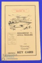 1952/53 Middlesbrough v Bolton Wanderers Div. 1 match programme 27 September 1952; good. (1)