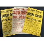 Original Posters Leicestershire Rugby Union Grand Popular Smoking Concert and Presentation of