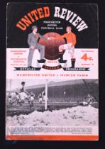 Scarce POSTPONED (due to Munich disaster) match programme no. 20 Manchester United v Wolverhampton
