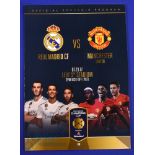 2017 Manchester Utd USA Tour match programme Real Madrid v Manchester Utd 23 July 2017 at Levi's