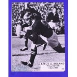 1968 British and I Lions Rugby Programme v Boland: At Wellington, 8/7/68. Great Dawie De Villiers
