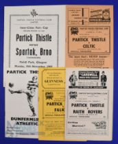 Selection of Partick Thistle home match programmes 1955/56 (SLC), 1961/62 Celtic (SLC), 1963/64
