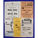 Selection of Partick Thistle home match programmes 1955/56 (SLC), 1961/62 Celtic (SLC), 1963/64