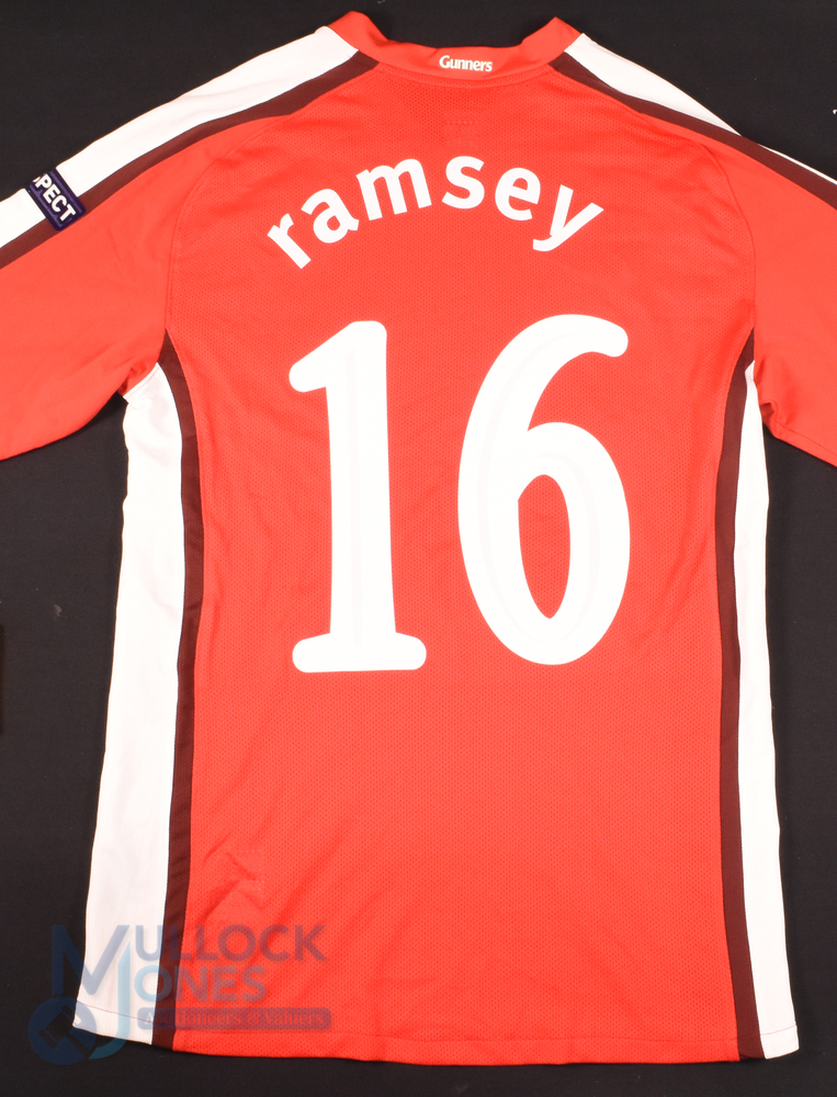 2009/10 Aaron Ramsey No 16 Arsenal match worn home football shirt v AZ Alkmaar 4 Nov 2009, came on - Bild 2 aus 2