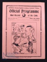 Pre-War 1937/1938 Tottenham Hotspur v Manchester Utd Div. 2 match programme 9 October 1937, 4 pages;
