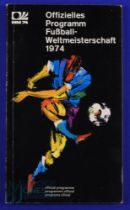 1974 World Cup in Germany official tournament pocket sized programme 144 pages packed with