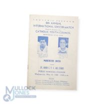 1960 USA Tour match programme Manchester Utd v St Louis CYC All Stars at the Public Schools