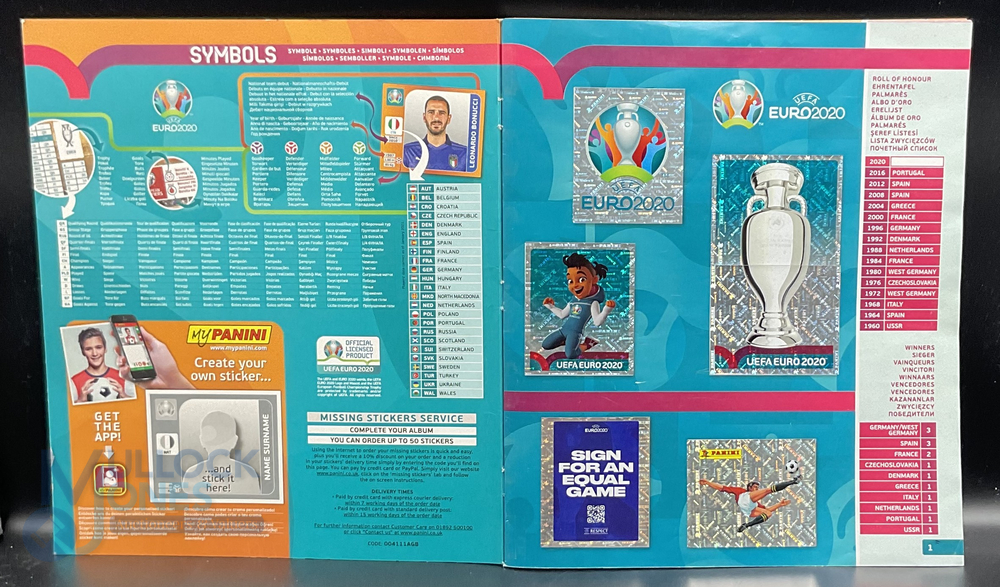 Panini UEFA Euro 2020 European Championship Tournament Edition Sticker Album Complete - Image 2 of 4