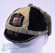 1910-11 Cardiff RFC Velvet Rugby Honours Cap: Great example of the distinctive rugby cap of