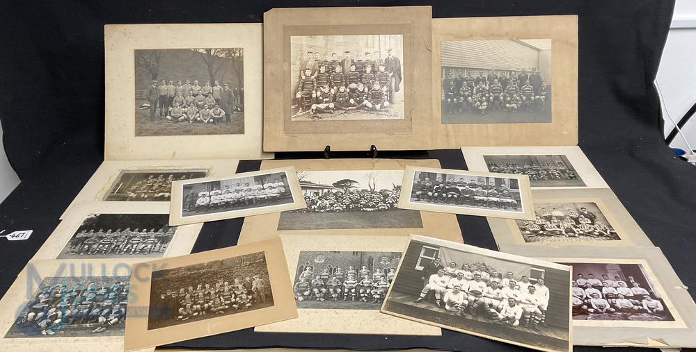 Large Mixed Lot of Rugby Football Club team photographs all unnamed from 1890s-1930s various sizes - Image 3 of 3