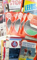 Mixed selection of Football Programmes from 1970s from various teams - Manchester United, Aston