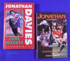 Jonathan Davies: Pair of Signed Rugby Autobiographies (2): The dual code star's stories, 1989 and