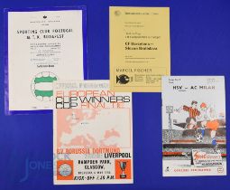 Selection of European Cup Winners Cup final match programmes to include 1966 Borussia Dortmund v