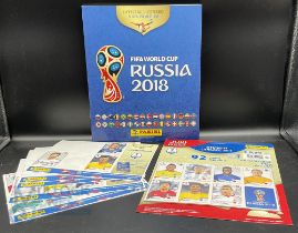 Panini FIFA World Cup Soccer Stars Russia 2018 Sticker Album complete with Poster (Scores not filled