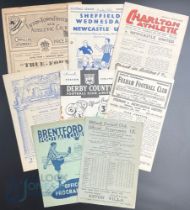 Selection of 1940s Football Programmes to include 1948 Senior Charity Cup Final Shrewsbury Town,