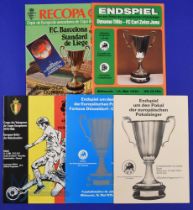 Selection of European Cup Winners Cup final match programmes to include 1975 Dinamo Kiev v