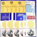 1967/68 Complete league season Wolverhampton Wanderers match programmes homes (21) and aways (21)