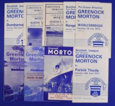 Selection of Morton home match programmes 1962/63 Albion Rovers, 1963/64 Queens Park, 1964/65