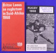 1968 British and I Lions Rugby, Different Itinerary fold over Cards (2): Lexington Tobacco and