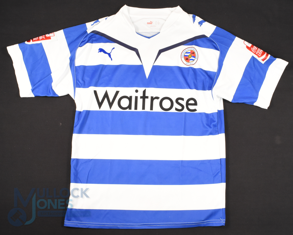 2009/10 Jay Tabb No 7 Reading FC match worn home football shirt v Middlesbrough 20 Mar, in blue