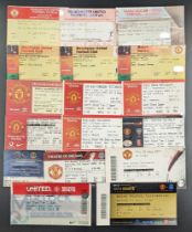 1990- 2016 Manchester United Home Friendly Football Tickets: to include Bryan Robson, Brian McClair,