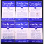 1952/53 Selection of Shrewsbury Town home match programmes v Newport County, Bristol City,