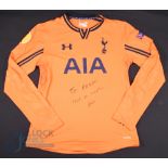 2013/14 Jonathan Miles (signed) No 57 Tottenham Hotspur Europa League match issue football shirt