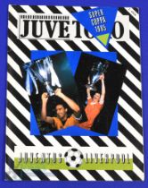 1985 European Super Cup final Juventus v Liverpool match programme in Turin, 48 pages; good. (1)