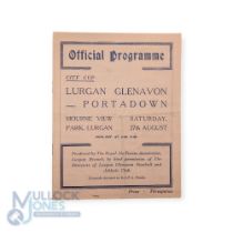 1949/50 Lurgan Glenavon v Portadown City Cup match programme at Mourne View Park, 27 August 1949
